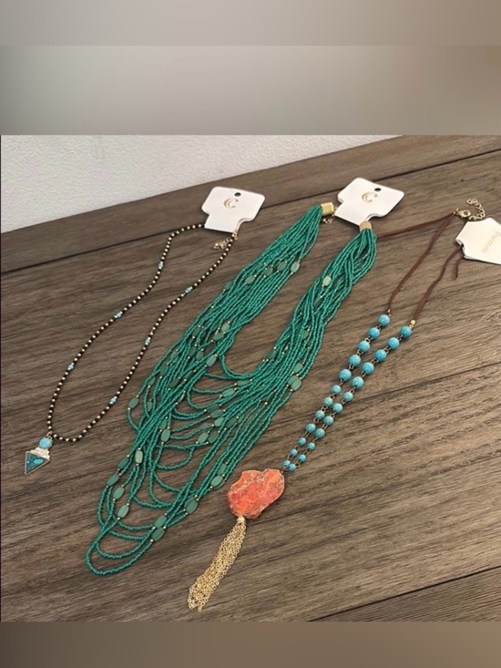 Panacea Cache Jewelry - NWT Lot of 3x [Panacea] & [Charming Charlie] African Style Color Necklace Bundle
